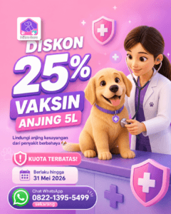 Diskon 25% Vaksin Anjing 5L