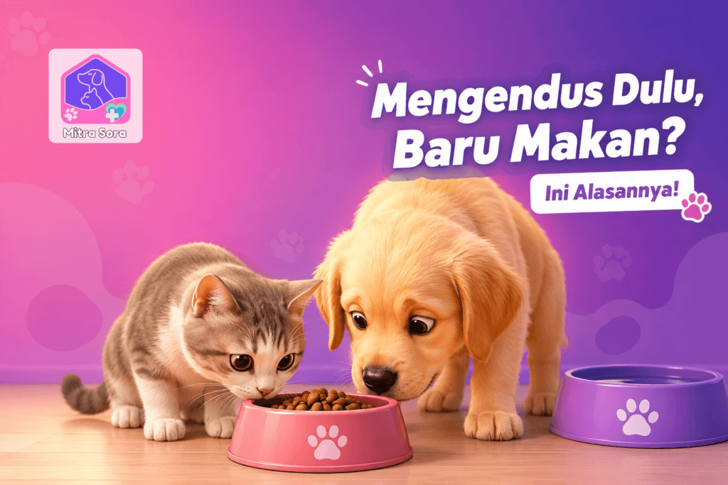 Kenapa Kucing dan Anjing Mengendus Makanan Sebelum Makan?